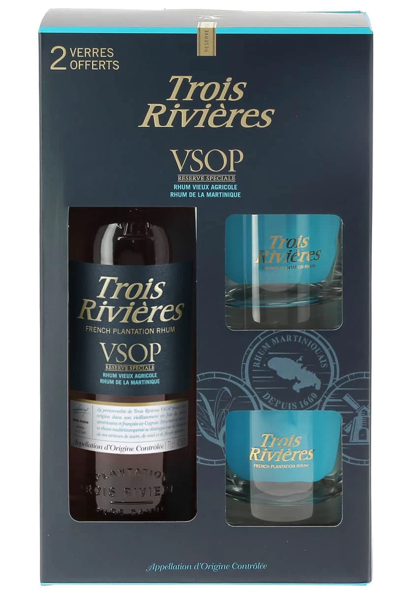Coffret Trois Rivières - VSOP 2 Verres De Dégustation 3 Coffret Trois Rivières - VSOP 2 Verres De Dégustation