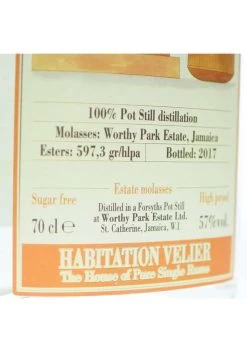 Habitation Velier - Forsyths White White Rum Pot Stil (2nd Release) -Mars Soldes rhum habitation velier forsyths white white rum pot stil 2nd release 2